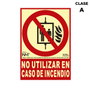 Normaluz Panneau No utilizar en caso de incendio PVC Rouge
