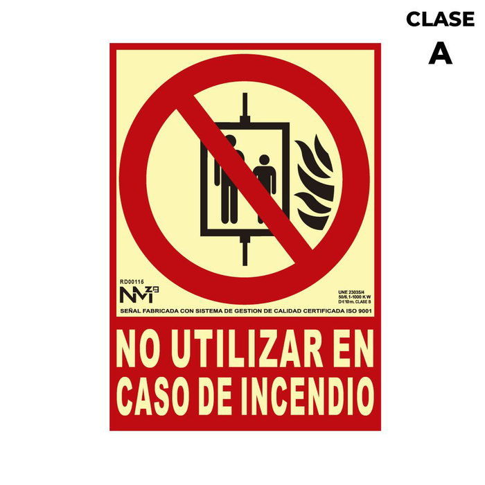 Panneau Normaluz No utilizar en caso de incendio PVC Panneau Normaluz No utilizar en caso de incendio PVC