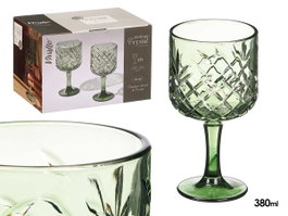 VIVALTO Copa Troquelada 380ml Verde