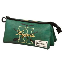 Trousse Fourre-Tout Triple Harry Potter Vert