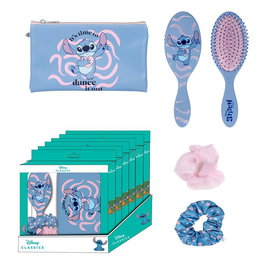 Disney Coffret Beauté Stitch avec Nécessaire, Brosse à Cheveux et Élastiques - Cerdá