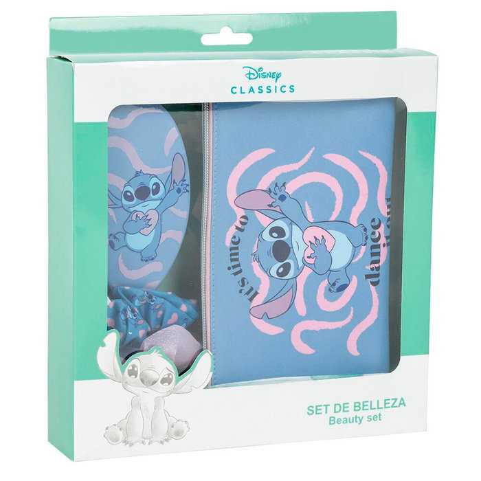 Disney Coffret Beauté Stitch avec Nécessaire, Brosse à Cheveux et Élastiques - Cerdá