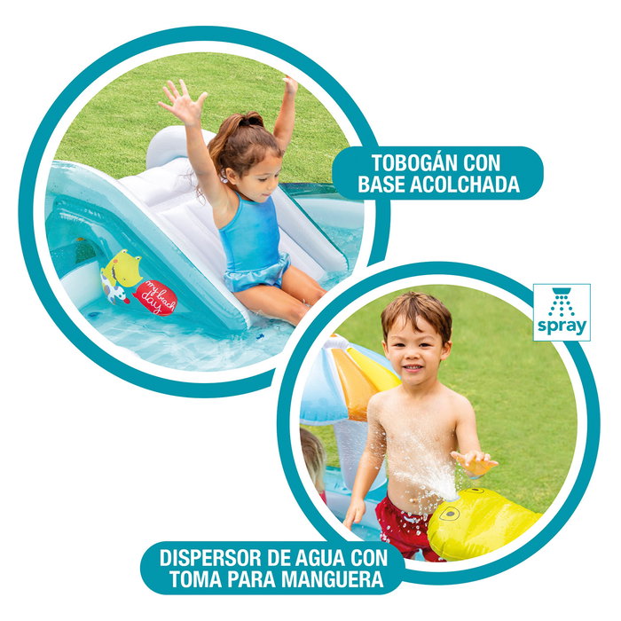 Intex Centre De Jeux Cocodrilo Avec Toboggan 57165NP Piscine Enfant 201x170x84 cm