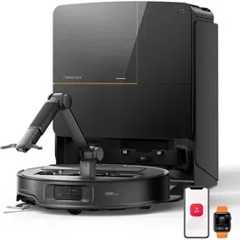 Roborock SAROS Z70 - Aspirateur robot laveur - Puissance d'aspiration 22000 Pa - Bras articulé OmniGrip - Conception ultra fine - Autonomie 180 min - Navigation LIDAR