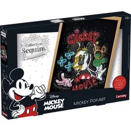Lansay Collection Sequins Mickey Pop Art avec Cadre en bois
