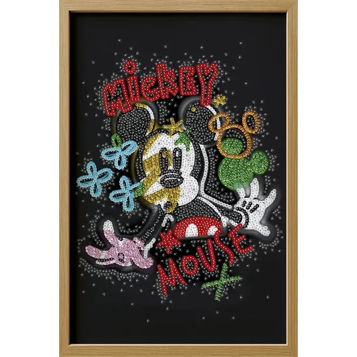 Lansay Collection Sequins Mickey Pop Art avec Cadre en bois