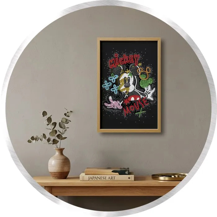 Lansay Collection Sequins Mickey Pop Art avec Cadre en bois