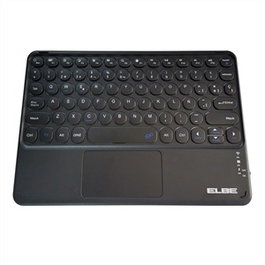 Elbe TE-103-BT Clavier Bluetooth Slim avec Touchpad Intégré et Batterie Rechargeable - Noir - Compatible Windows, iOS, Android et Smart TV