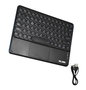 Elbe TE-103-BT Clavier Bluetooth Slim avec Touchpad Intégré et Batterie Rechargeable - Noir - Compatible Windows, iOS, Android et Smart TV
