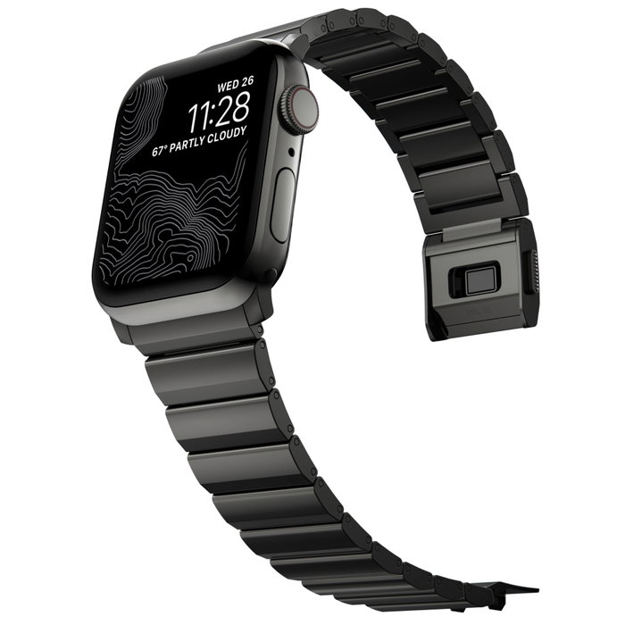 Nomad Nomad Strap Stainless Steel Graphite black V2 42/44/45/49mm Nomad Nomad Strap Stainless Steel Graphite black V2 42/44/45/49mm