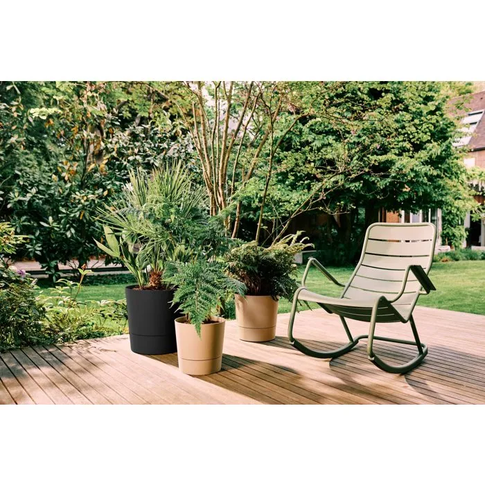 ELHO Pot de fleur Foss Rond 35 - Noir - 21 L - 35 x 34.5 x 34 cm - 100% recyclé - Pour extérieur