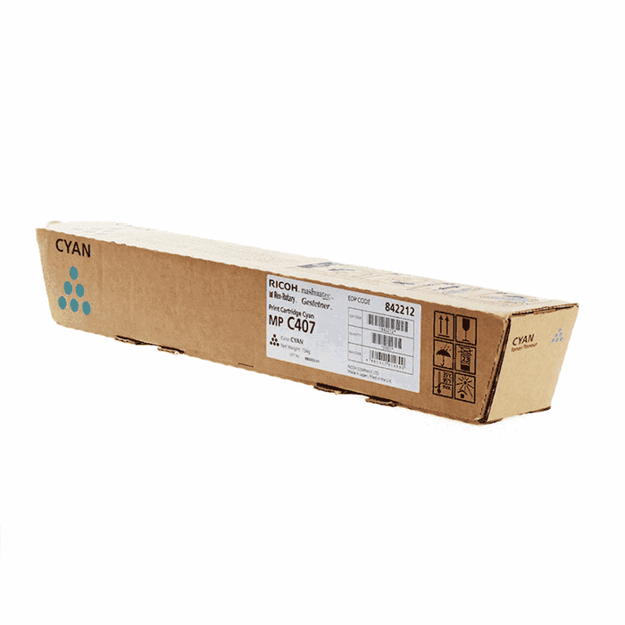 Ricoh MP C407 842212 - Cartouche de toner cyan pour imprimante multifonction MP C407 Ricoh MP C407 842212 - Cartouche de toner cyan pour imprimante multifonction MP C407