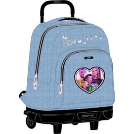Safta Huntr/X Mochila à roulettes compacte extraible K-Pop Demon Hunters 33x45x22cm