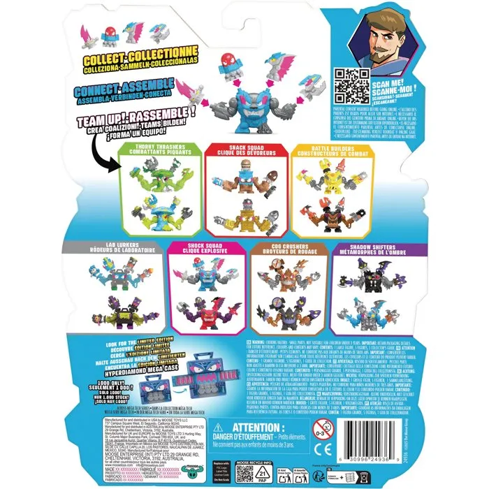 Mrbeast Lab Figurines Mega Swarms Pack de 6 - Méga-Tech - Modèle aléatoire