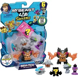 Mrbeast Lab Figurines Mega Swarms Pack de 6 - Méga-Tech - Modèle aléatoire