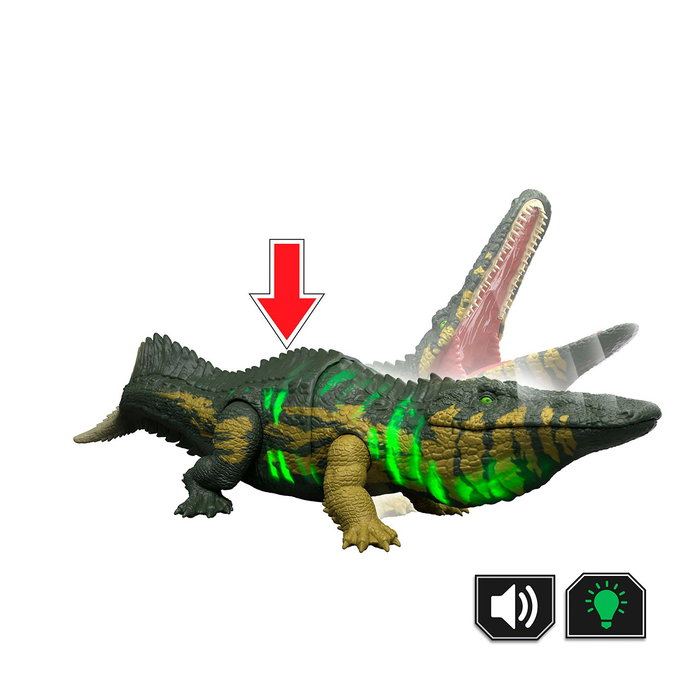 Mattel Jurassic World Wild Roar Stomatosuchus Dinosaur Jkl82 Figurine avec Sons Rugissements et Lumières Mattel Jurassic World Wild Roar Stomatosuchus Dinosaur Jkl82 Figurine avec Sons Rugissements et Lumières