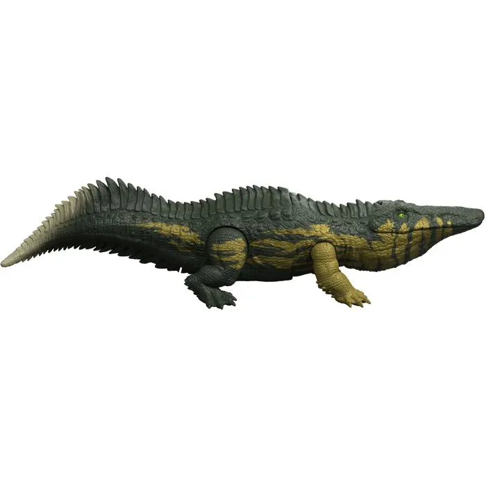 Mattel Figurine dinosaure Stomatosuchus Jurassic World Wild Roar avec sons et lumières