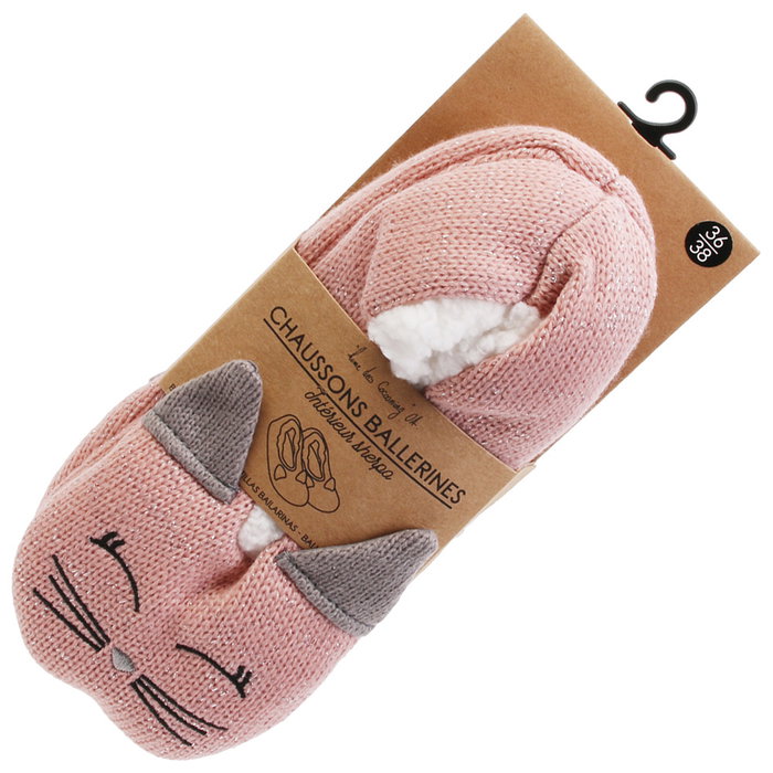 Sensly Chaussons Ballerines Licorne ou Chat avec Intérieur Sherpa