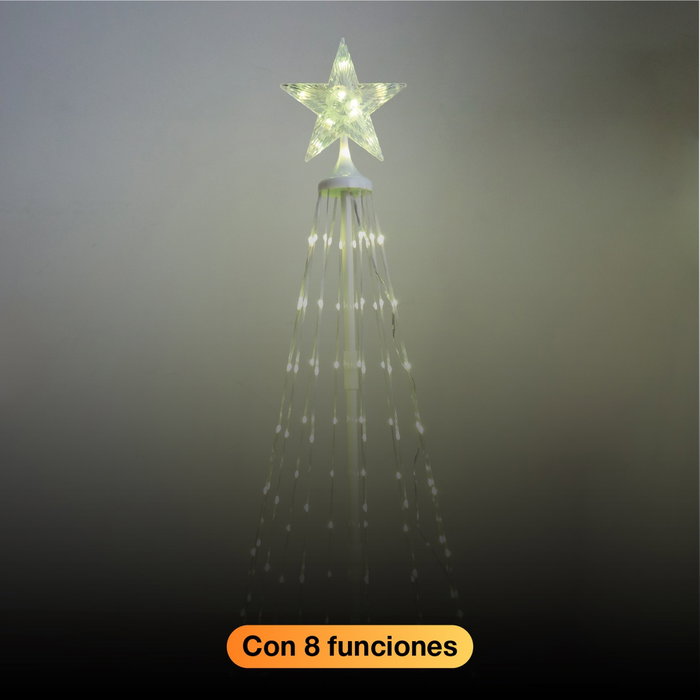 GSC Evolution Arbre LED Isoka 1,5 m, 8 fonctions avec télécommande, lumière chaude