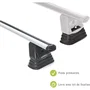 Green Valley Barres de toit Easy One N°88 Aluminium Fix Point Lot de 2 Jusqu'à 75 kg
