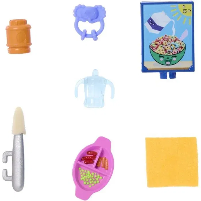 Barbie Skipper Coffret Babysitters Inc avec poupée, bébé et accessoires, bébé change de couleur HTK35