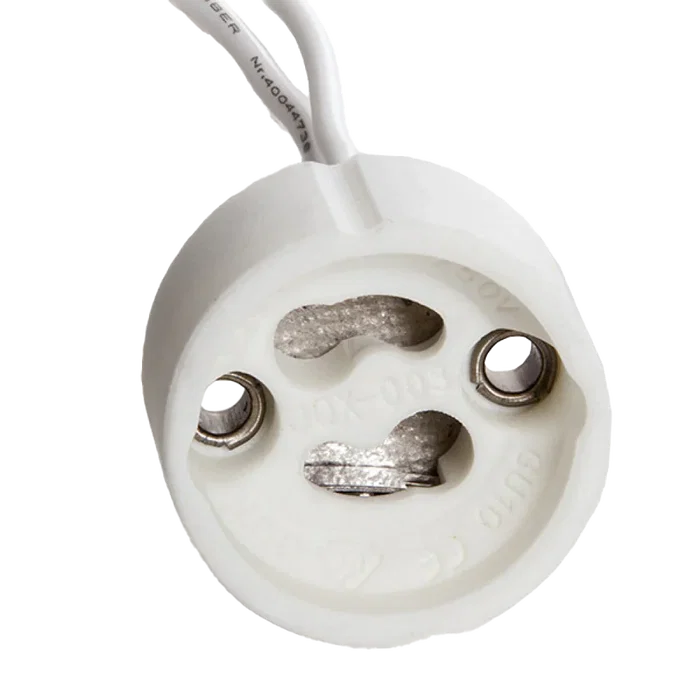 BX3-PORTALGU10 - Porte-lampe en céramique GU10 avec câble de 160 mm, haute résistance thermique, pour LED GU10, intérieur BX3-PORTALGU10 - Porte-lampe en céramique GU10 avec câble de 160 mm, haute résistance thermique, pour LED GU10, intérieur