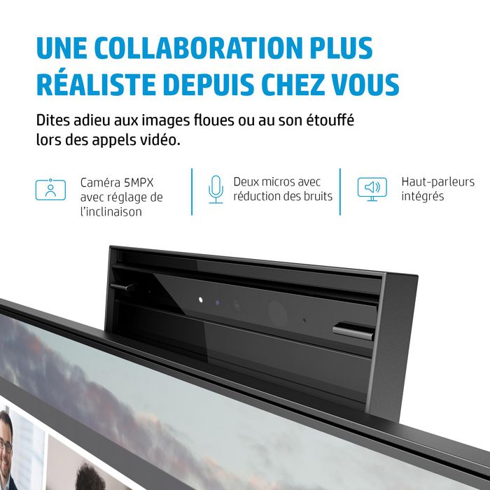 HP E24m G4 Écran de conférence USB-C FHD 23,8 pouces Argent/Noir