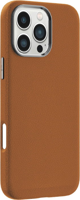 eSTUFF Coque magnétique en cuir INFINITE VENICE pour iPhone 16 Pro - Marron