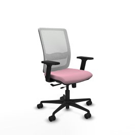 PIQUERAS Y CRESPO Chaise Haches Synchrone/Traslack Rose et Blanc