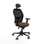 Piqueras y Crespo Chaise de Bureau Jorquera 2D036G1 Noir et Brun foncé