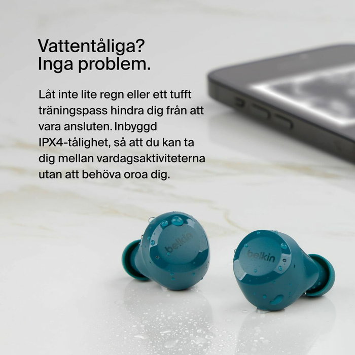 Écouteurs in Ear Bluetooth Belkin Bolt Vert Turquoise