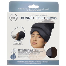 Sensly Bandeau tête et yeux effet froid avec 3 poches de gel