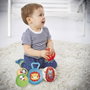 Fisher-Price Pack de 5 balles et hochets sensoriels avec animaux, textures et sons variés - Jouet d'éveil pour bébé de 12 mois et plus