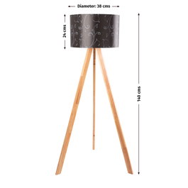 KaNon-1 Lampadaire trépied en bois