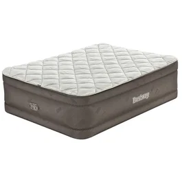 Bestway Matelas gonflable 2 places Tough Guard Fortech, Pompe électrique intégrée, Charge 350 kg, 203 x 152 x 51 cm, Idéal camping intérieur