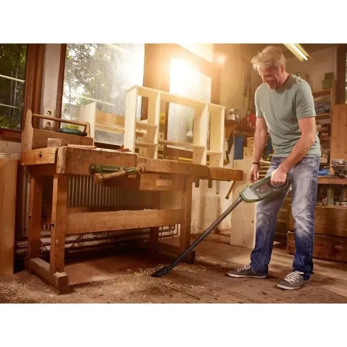 Bosch EasyVac 12 Aspirateur à main sans fil 12V (Batterie, Chargeur, Accessoires inclus, Autonomie 22 min, Capacité 0.4L, 5.3 Kpa)