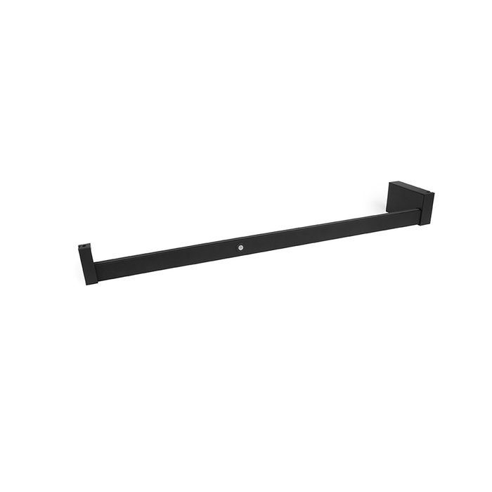 Emuca barre de penderie pour armoire Castor avec lumière LED, batterie amovible et détecteur de mouvement, 558, Peint en noir texturé