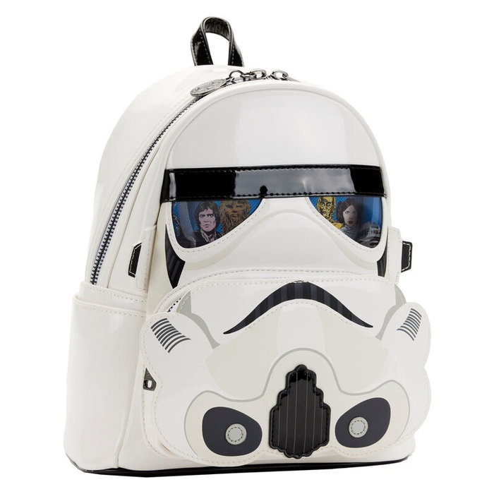 LOUNGEFLY Sac à dos Star Wars Stormtrooper Lenticulaire 25 cm avec détails imprimés, appliqués et bronze