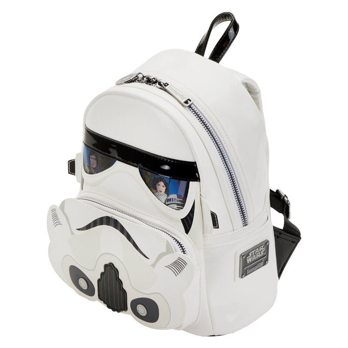 LOUNGEFLY Sac à dos Star Wars Stormtrooper Lenticulaire 25 cm avec détails imprimés, appliqués et bronze