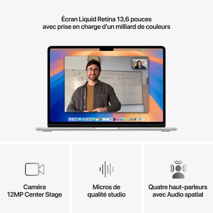 Apple MacBook Air 13,6" M4 (2025) - Processeur 10 cœurs, GPU 8 cœurs, 16 Go RAM, 256 Go SSD - Ordinateur Portable Argent Apple MacBook Air 13,6" M4 (2025) - Processeur 10 cœurs, GPU 8 cœurs, 16 Go RAM, 256 Go SSD - Ordinateur Portable Argent