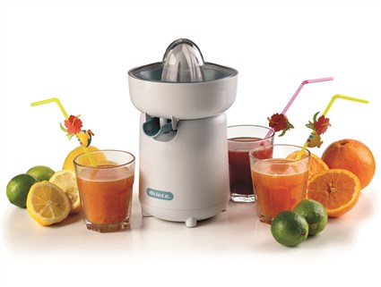 Ariete 417/01 - Exprimeur électrique Breakfast blanc, puissance 40W, avec 2 cônes et bec anti-goutte