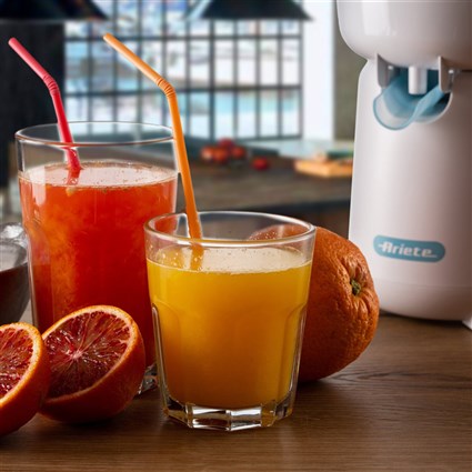 Ariete 417/01 - Exprimeur électrique Breakfast blanc, puissance 40W, avec 2 cônes et bec anti-goutte