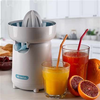 Ariete 417/01 - Exprimeur électrique Breakfast blanc, puissance 40W, avec 2 cônes et bec anti-goutte