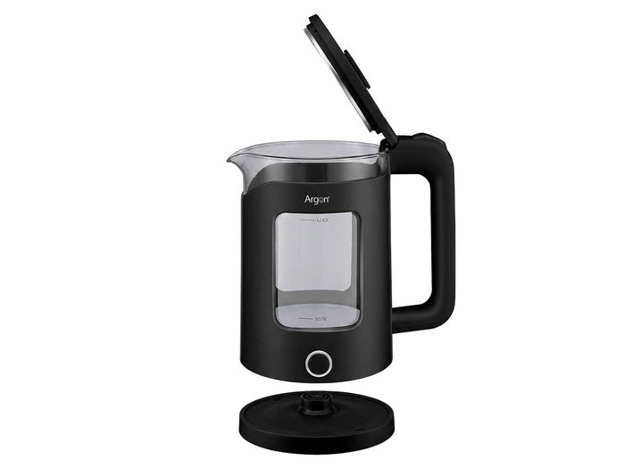 ARGON Bouilloire électrique avec fenêtre, 1,5 L, Noir-Transparent ARGON Bouilloire électrique avec fenêtre, 1,5 L, Noir-Transparent