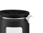ARGON Bouilloire électrique avec fenêtre, 1,5 L, Noir-Transparent