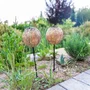 Lumisky AGADIR - Lot de 2 Balises Solaires à Planter Style Oriental, Hauteur 45 cm, LED Blanc Chaud