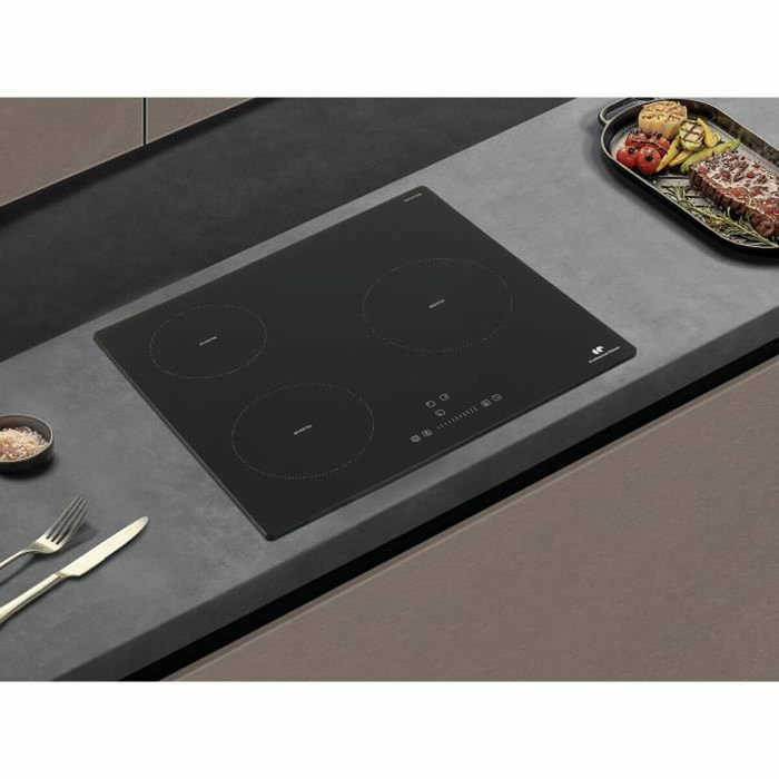 Continental Edison Plaque à induction 3 foyers 6200W Noir