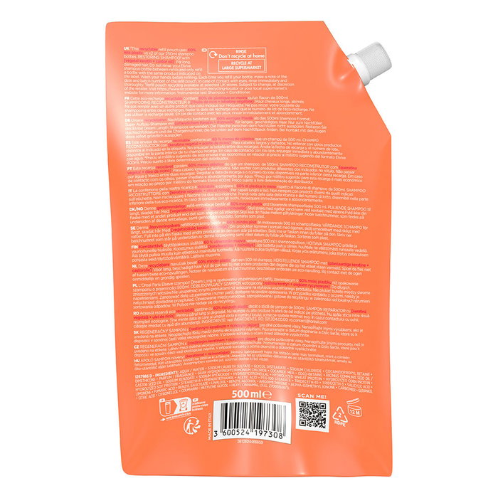 L'Oréal Paris Elvive Dream Long Shampoing Reconstructeur Recharge Eco Pack 500 ml L'Oréal Paris Elvive Dream Long Shampoing Reconstructeur Recharge Eco Pack 500 ml