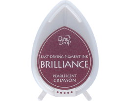 Tsukineko Tampon encreur Brilliance carmesí perlado effet nacaré