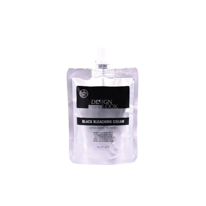 Design Look Crème Décolorante Noire au Charbon Actif - Éclaircit jusqu'à 10 Tons - 250 g - Formule Professionnelle Design Look Crème Décolorante Noire au Charbon Actif - Éclaircit jusqu'à 10 Tons - 250 g - Formule Professionnelle
